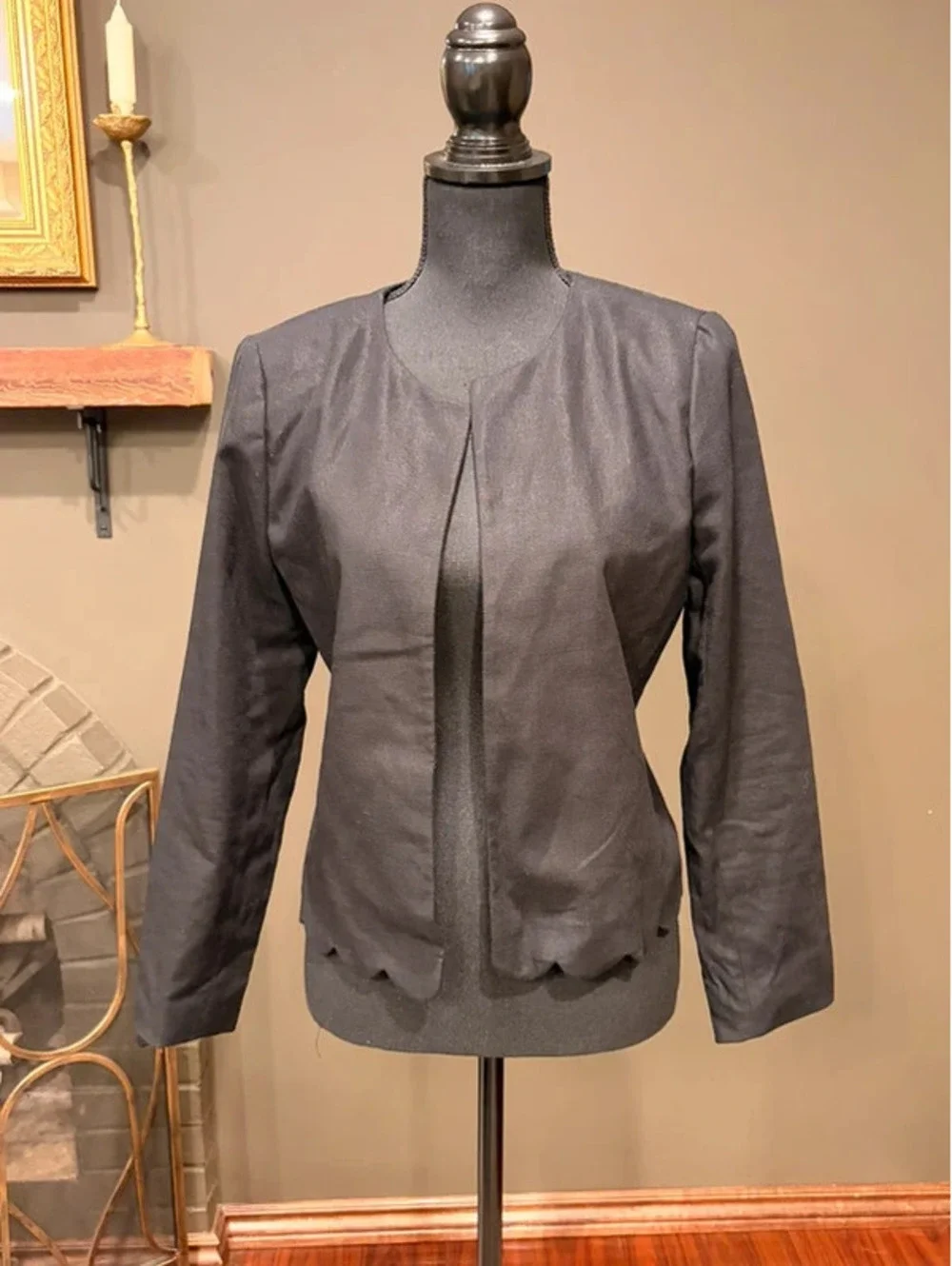 J Crew Scallop Edge Jacket Black